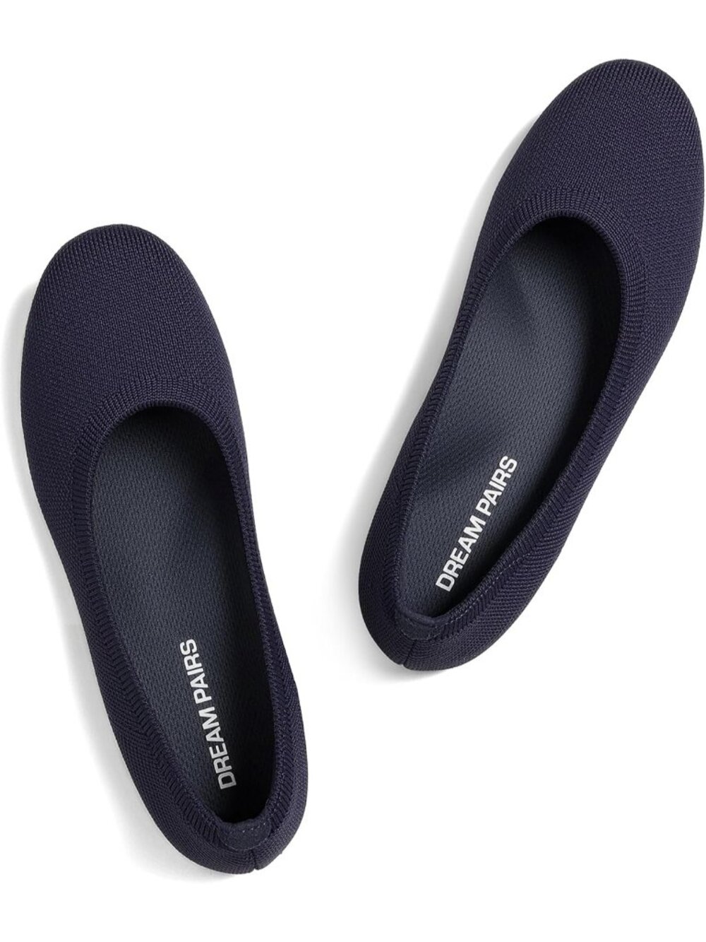 Dream Pairs Women's All Navy Round Toe Slip On Dress Knit Ballet Comfort Flats